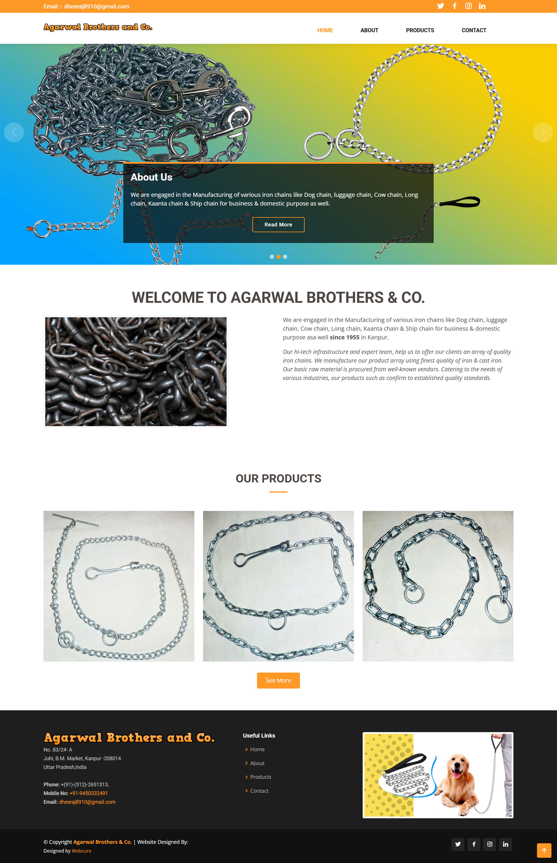 Agarwal Brothers home page screenshot