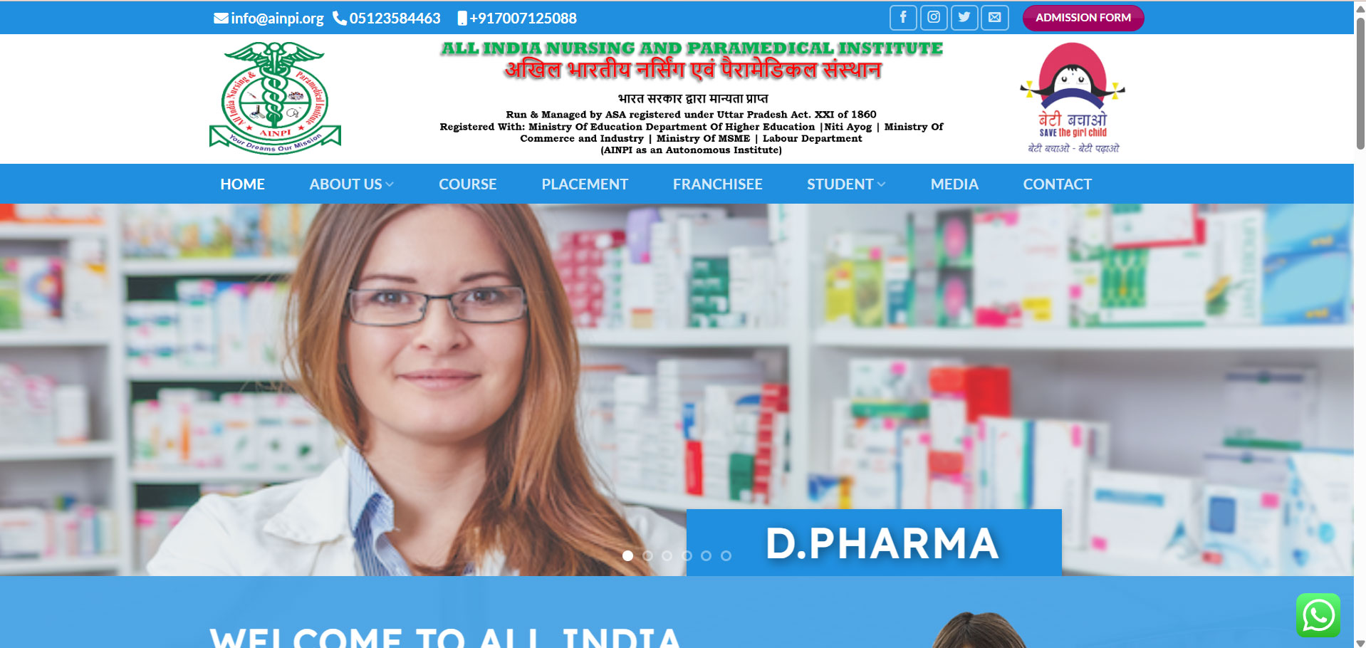 AINPI Educational Website - Project preview