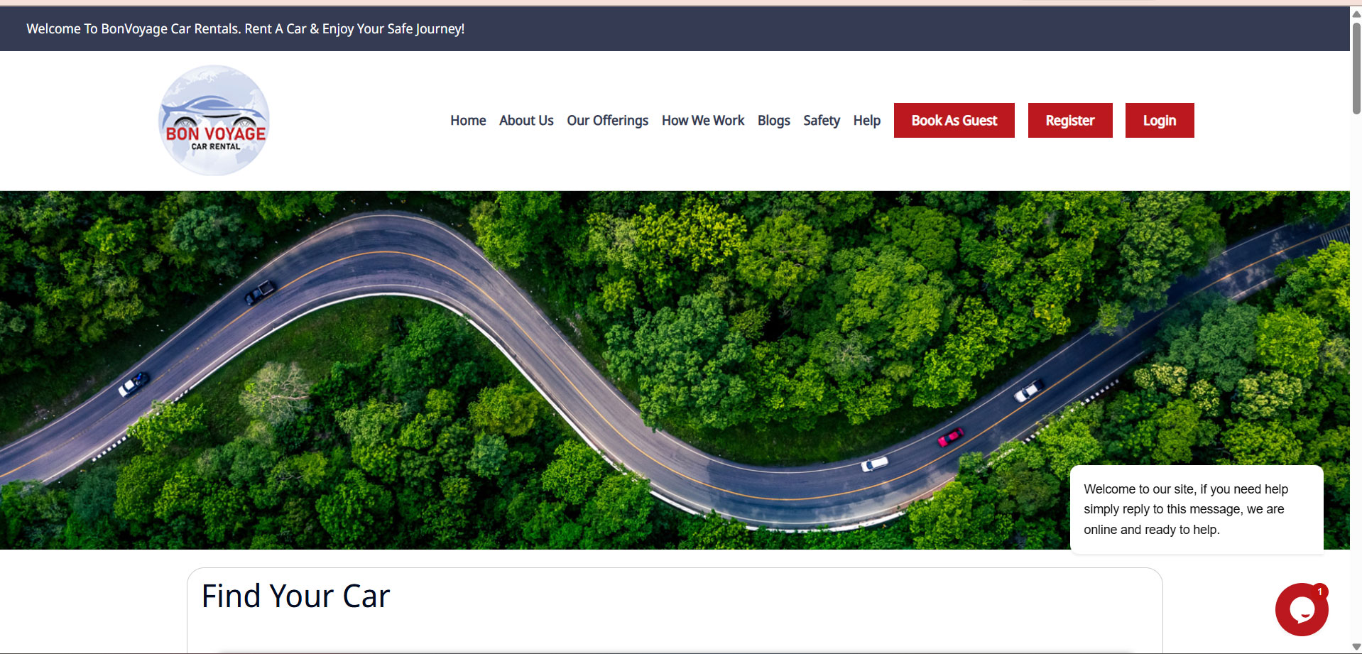 Bon Voyage Car Rental Platform - Project preview
